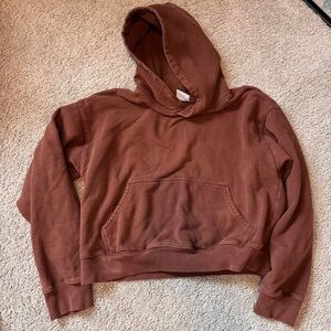 Aritzia TNA Cozy Fleece Cropped Hoodie
